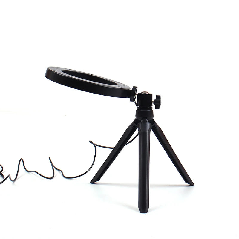 33cm LED Selfie Ring Light Photography Lights Warm Cold Lamp With Tripod Dimmable USB Ringlight For Tiktok Video Live Fill Lamp