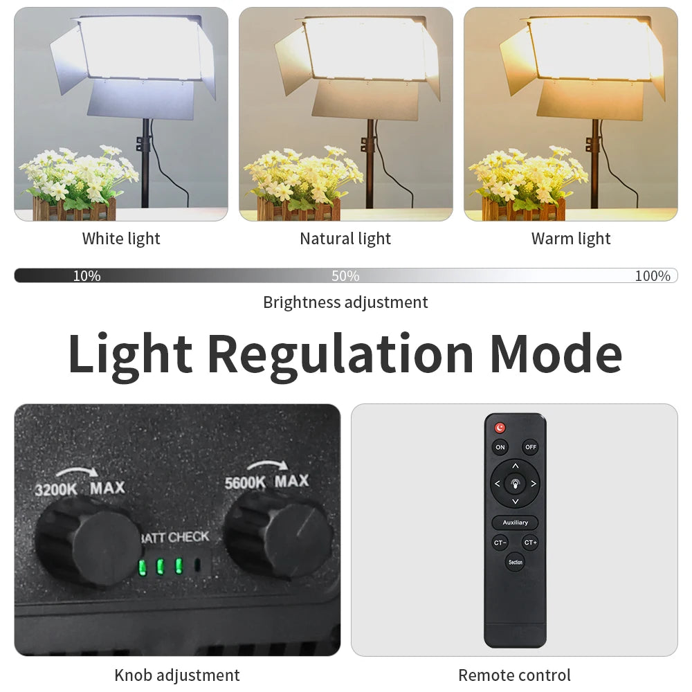 U600 LED Photo Studio Light for Tiktok Youbute Game Live Video Lighting Portable Video Recording Photography Panel Lamp