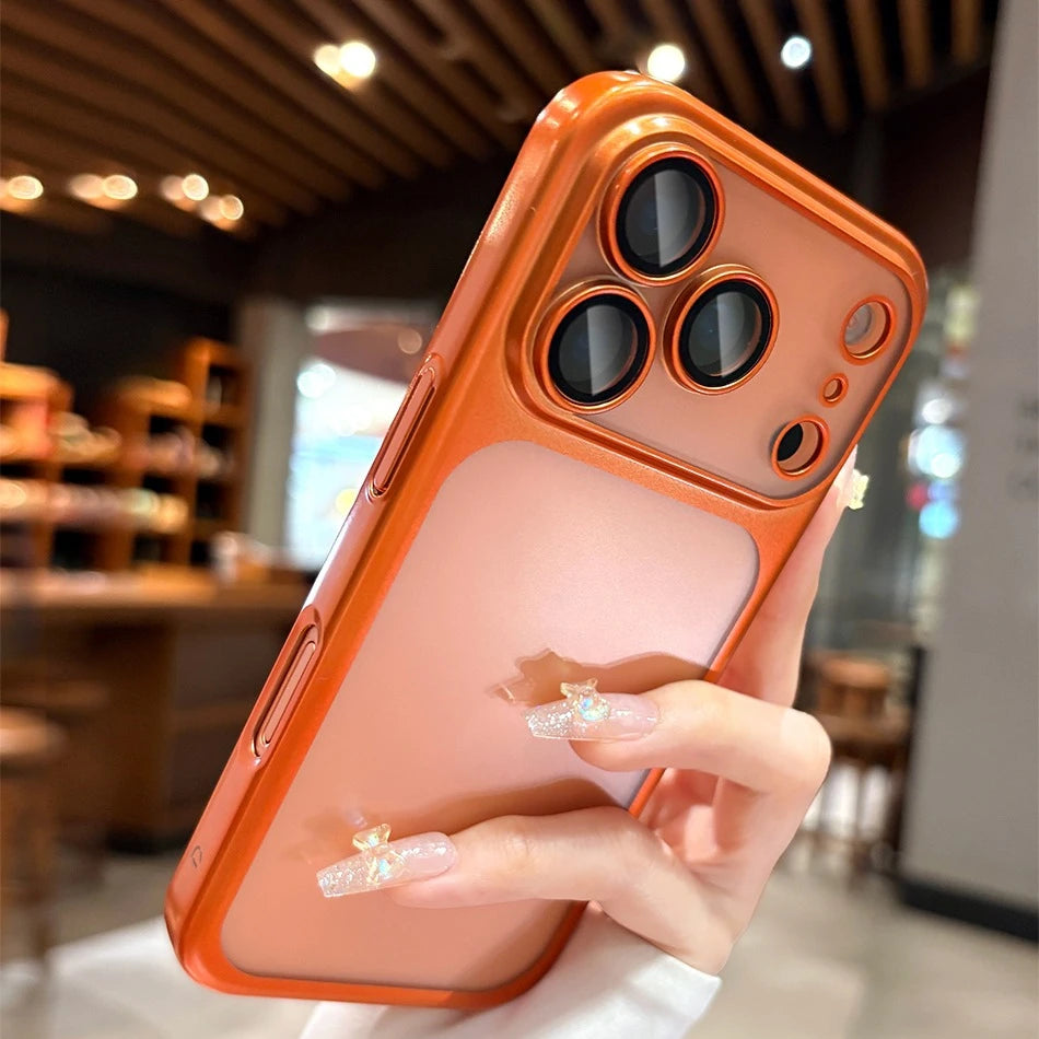 Case for iPhone 17 Pro Max 16 15 14 13 Plating Camera Cover
