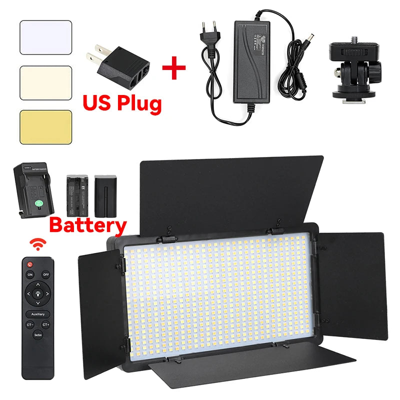 U600 LED Photo Studio Light for Tiktok Youbute Game Live Video Lighting Portable Video Recording Photography Panel Lamp
