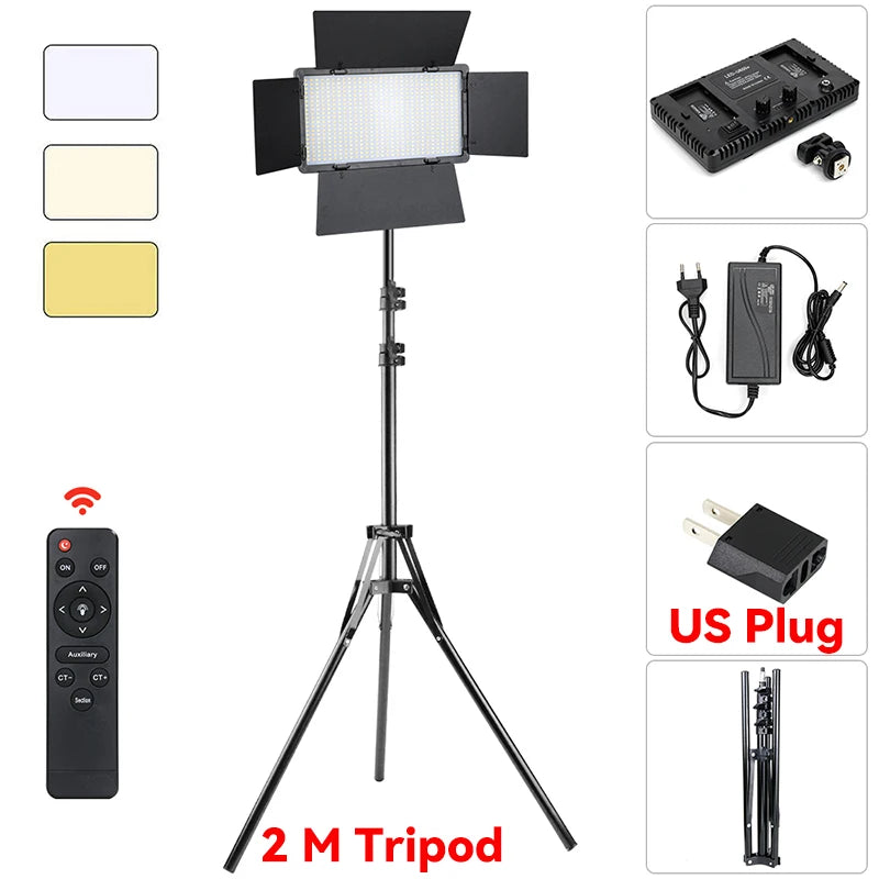 U600 LED Photo Studio Light for Tiktok Youbute Game Live Video Lighting Portable Video Recording Photography Panel Lamp