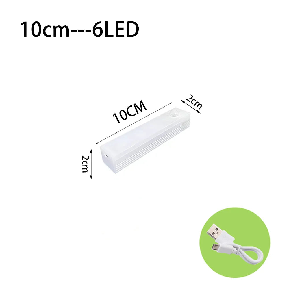 Wireless LED Night Light Type C Rechargeable Light Cabinet Wardrobe Lamp Staircase Backlight For Kitchen