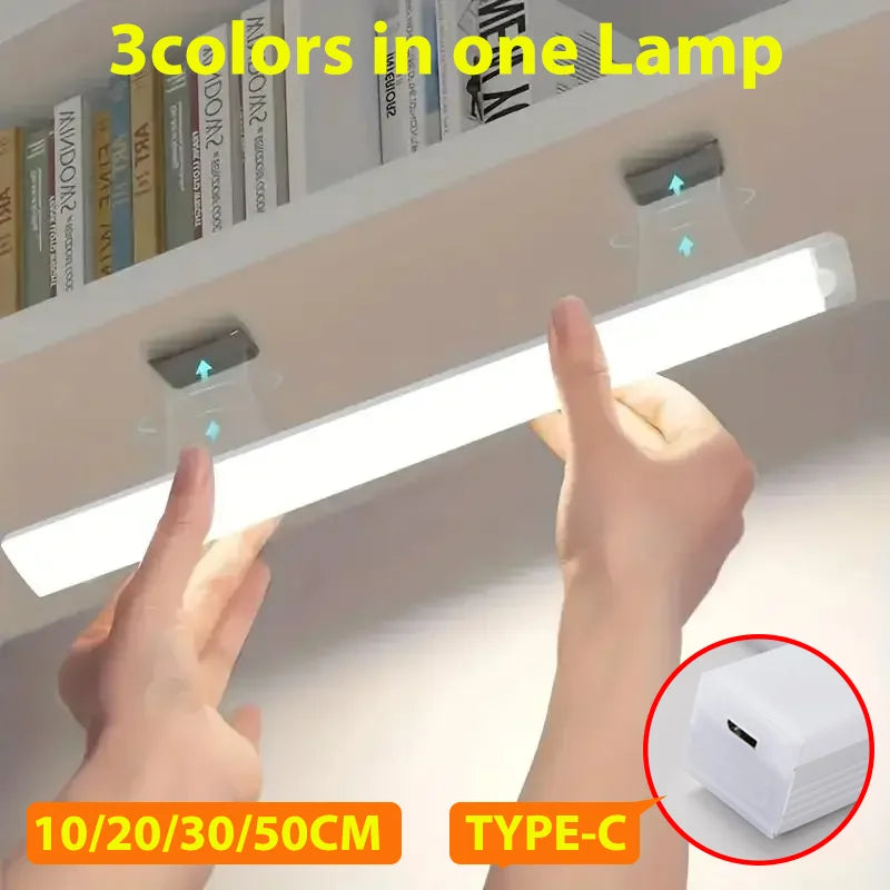 Wireless LED Night Light Type C Rechargeable Light Cabinet Wardrobe Lamp Staircase Backlight For Kitchen